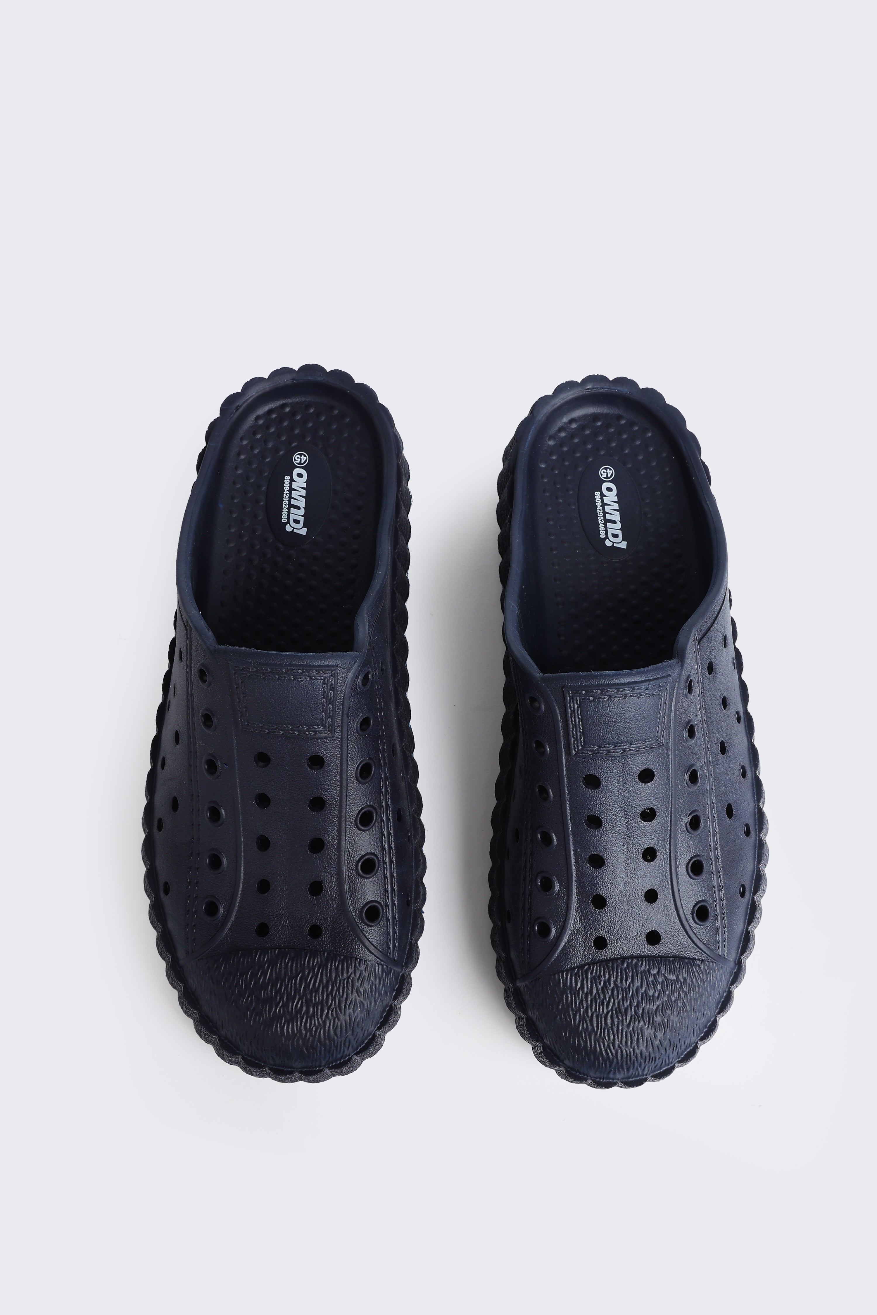 Navy Solid Pool Slides for Men - Image 3