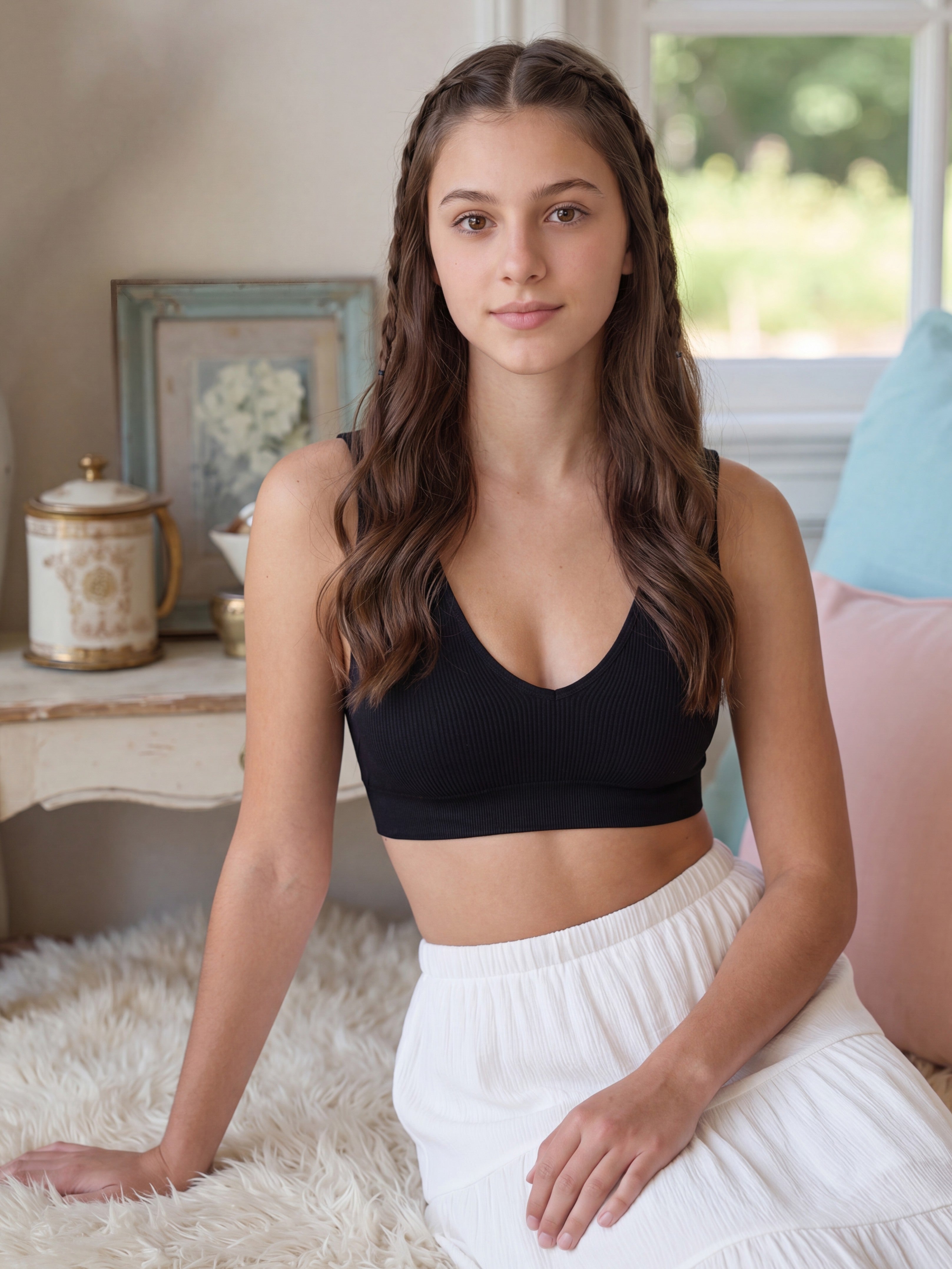Black Solid Regular Fit Bra for Women - Image 1