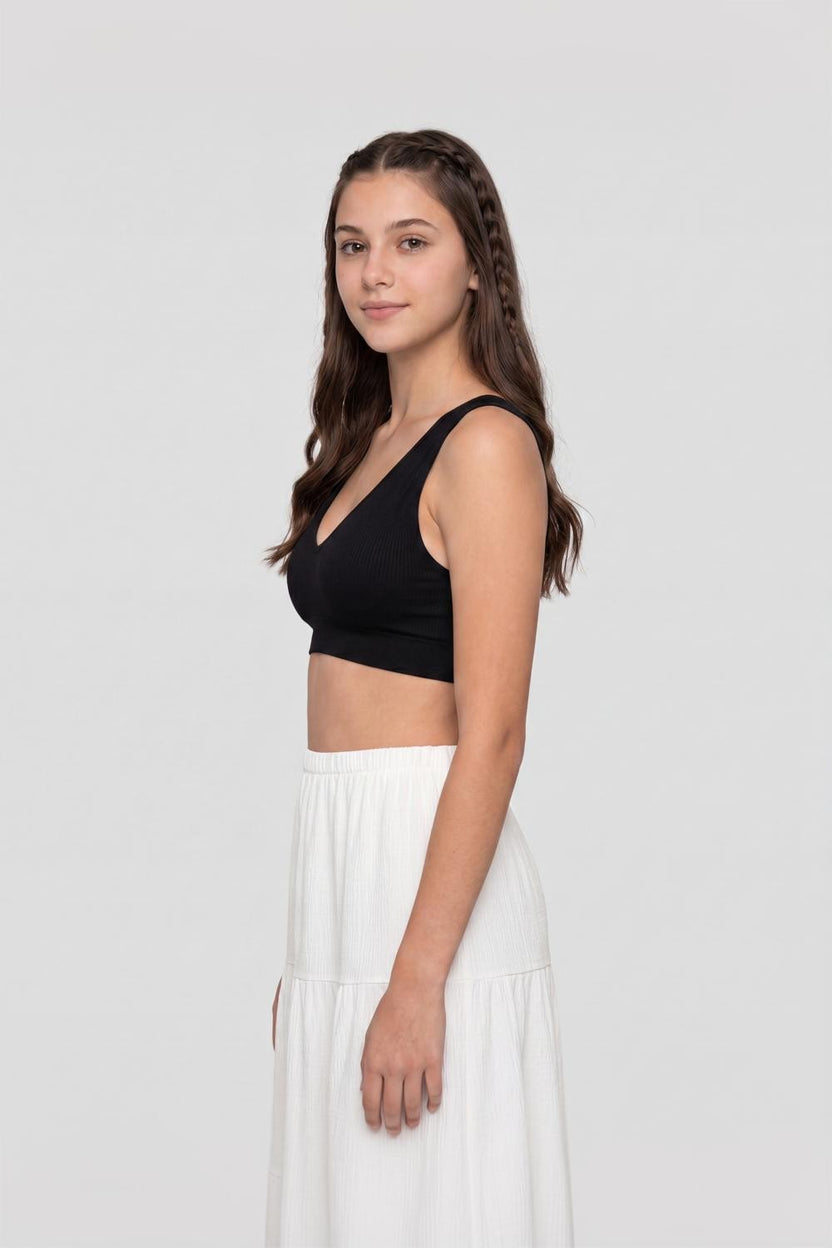 Black Solid Regular Fit Bra For Women - Image 4