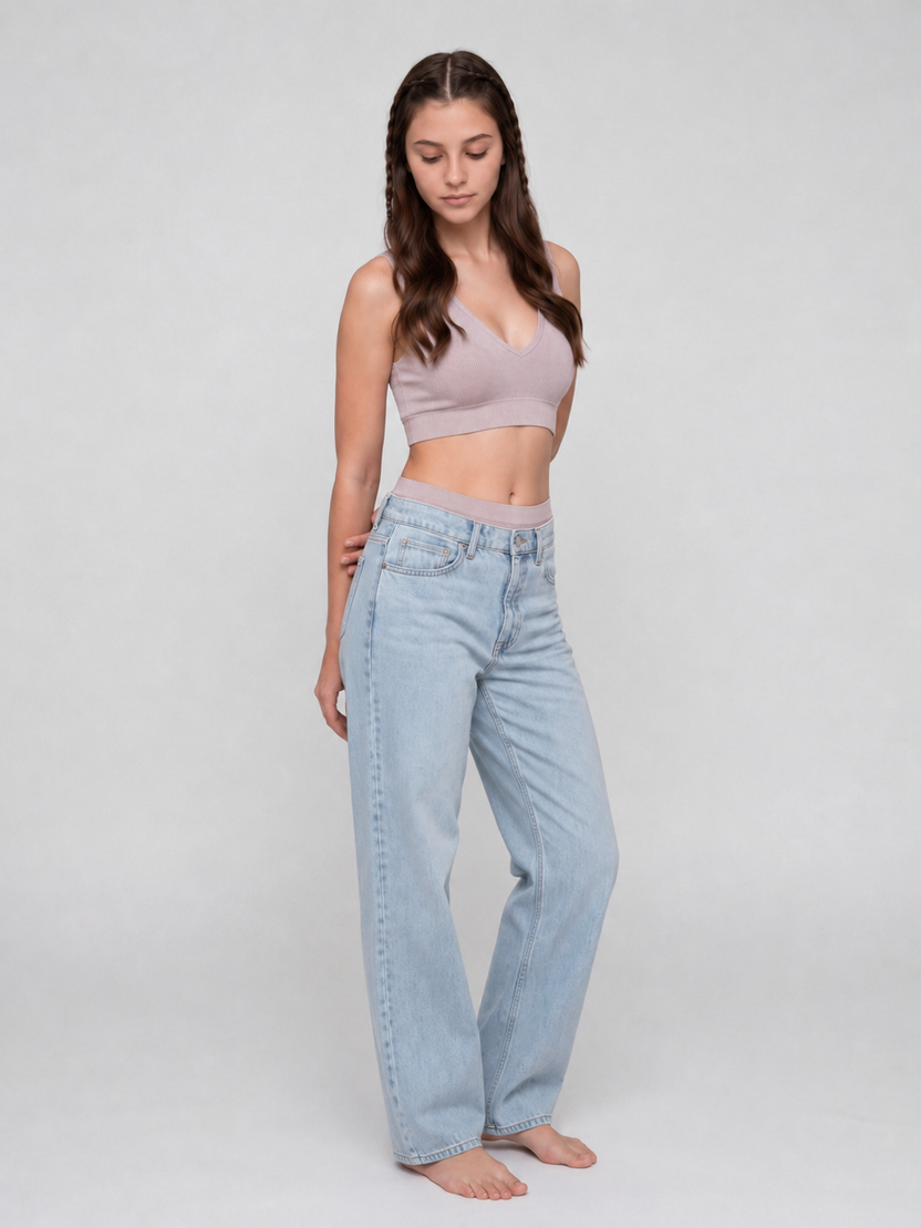 Lilac Textured Regular Fit Bra for Women - Image 3