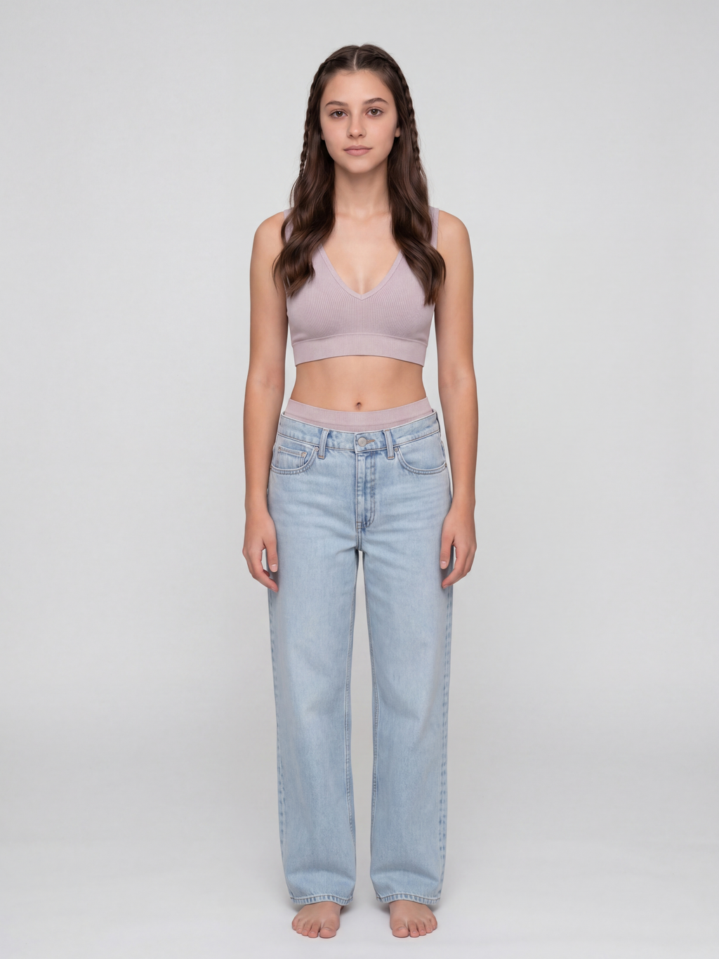 Lilac Textured Regular Fit Bra for Women - Image 6