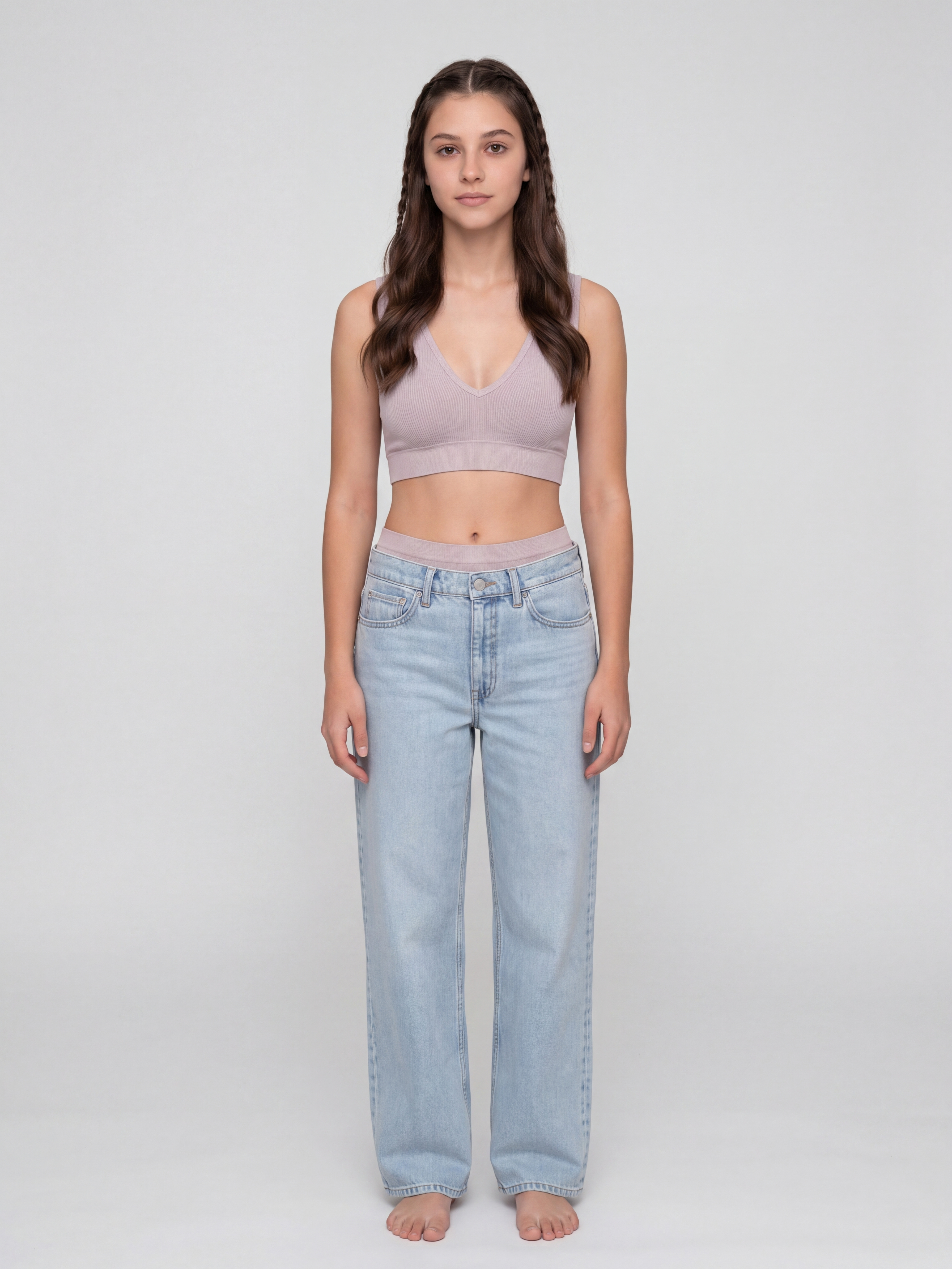 Lilac Textured Regular Fit Bra for Women - Image 6
