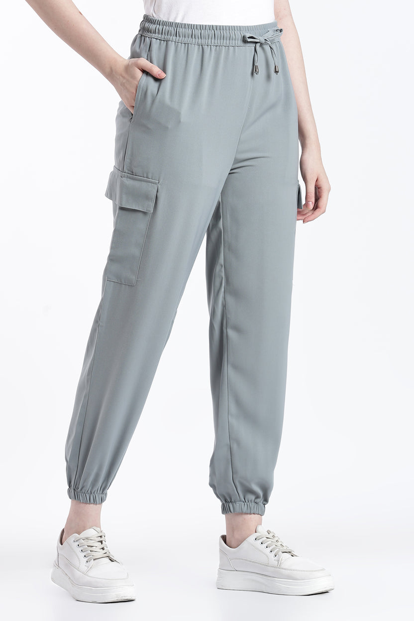 Grey Jogger Fit Jogger With 4 Pocket for Women - Image 2