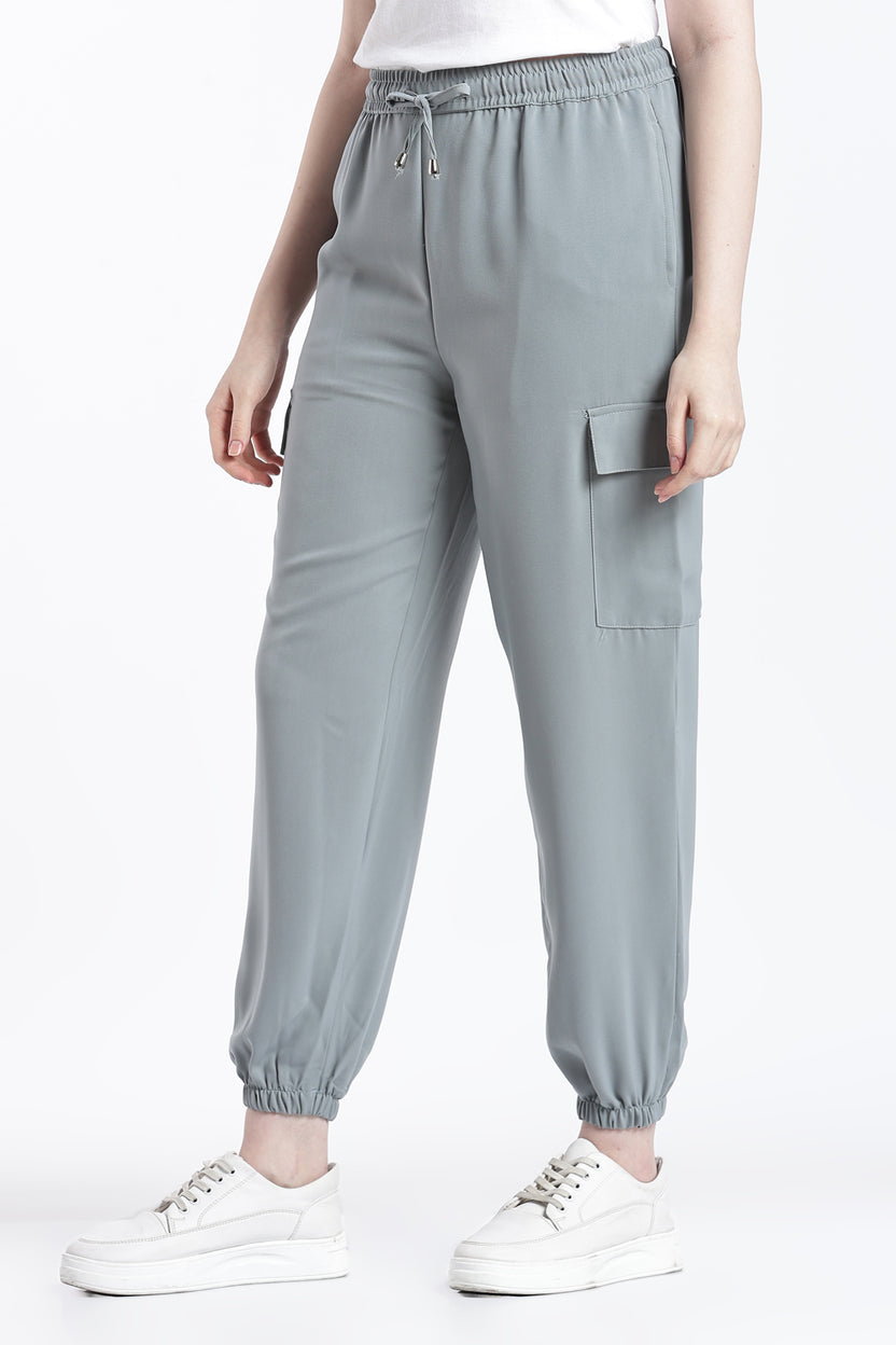 Grey Jogger Fit Jogger With 4 Pocket for Women - Image 4