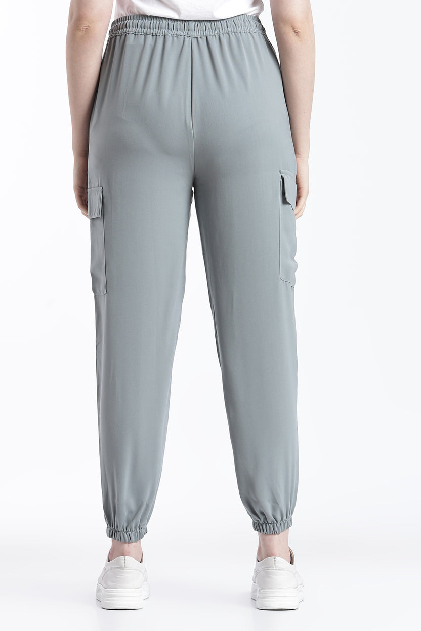 Grey Jogger Fit Jogger With 4 Pocket for Women - Image 5