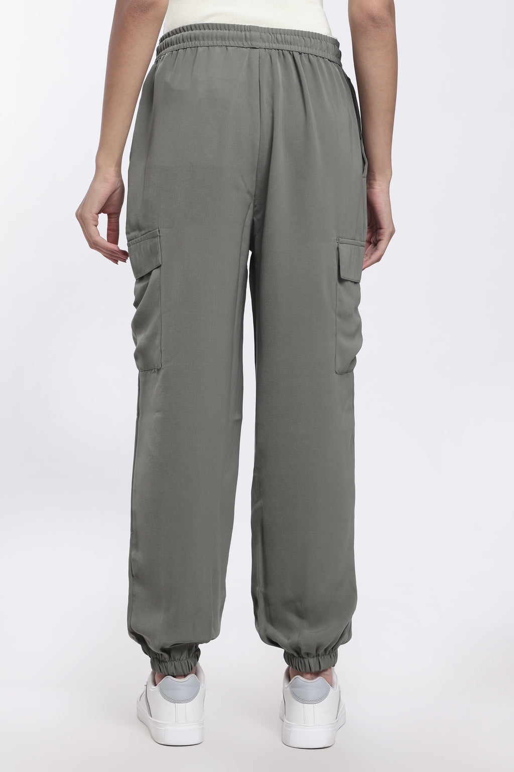 Grey Regular Fit Joggers for Women - Image 5