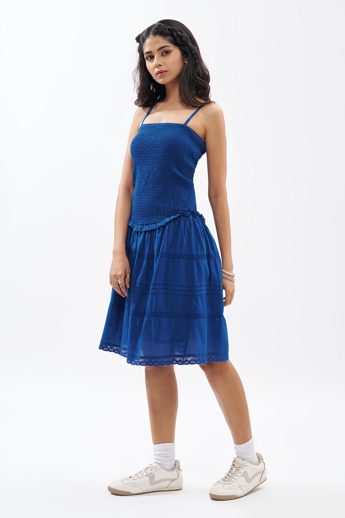 Blue Sleeveless Dress for Women - Image 4