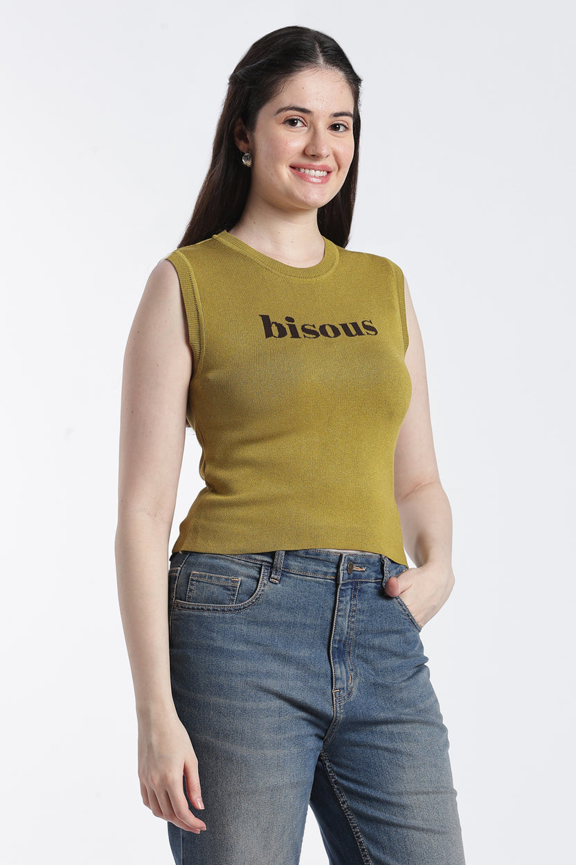 Olive Regular Fit Tank Top For Women - Image 4