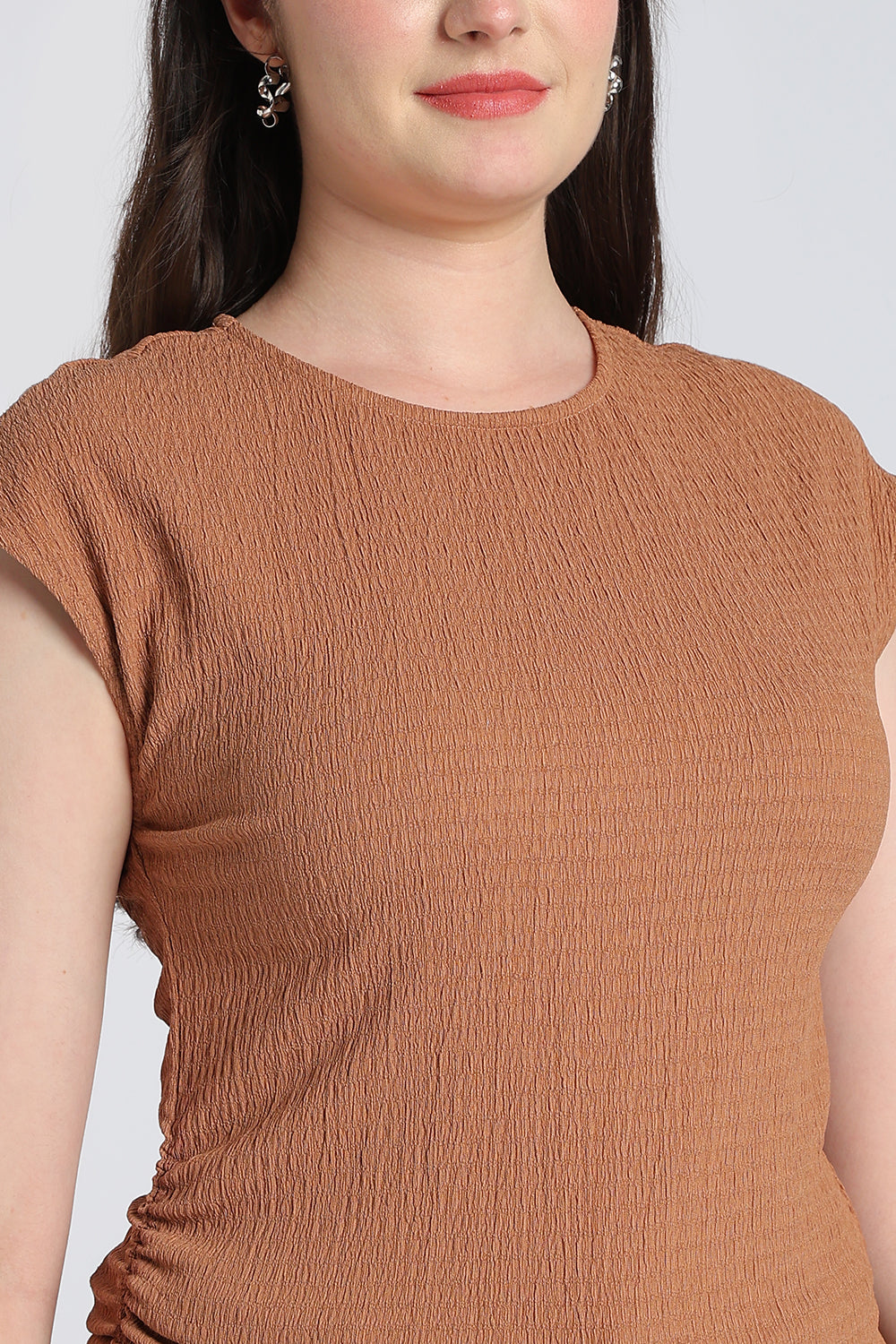 Brown Essential Wear Regular Fit Top for Women - Image 7