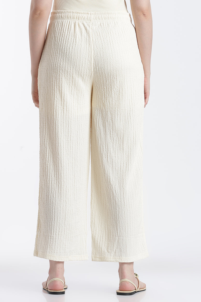 Cream Relaxed Fit Pant With 2 Pocket for Women - Image 5