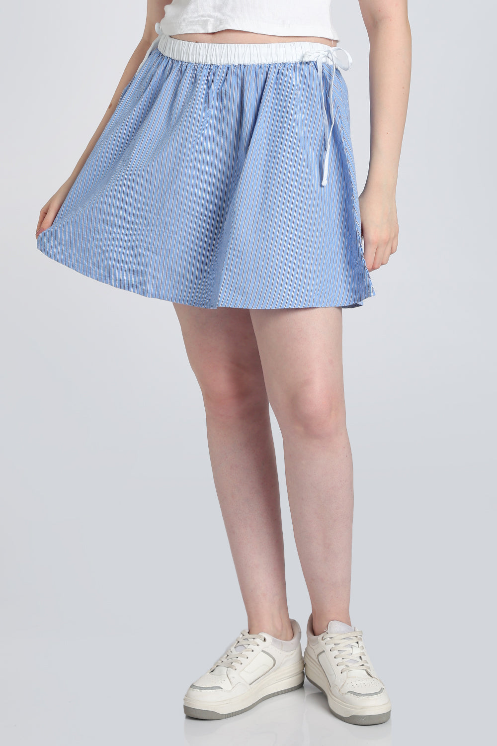 Blue Mid Rise Regular Fit Skirt for Women - Image 1
