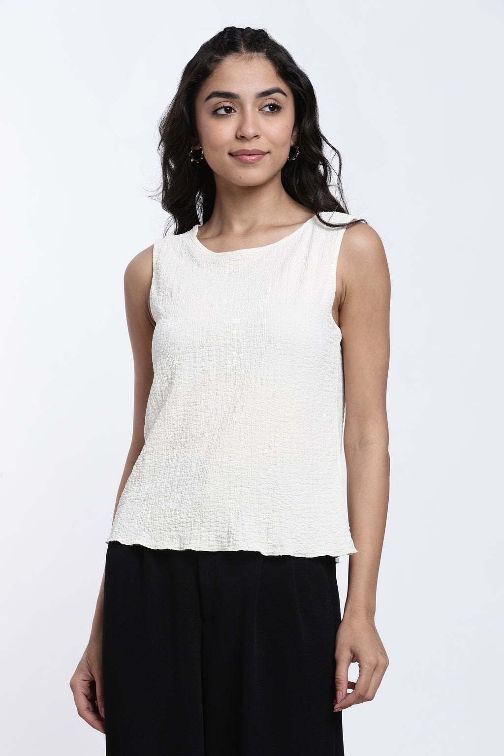 Off White Regular Fit Top For Women - Image 2