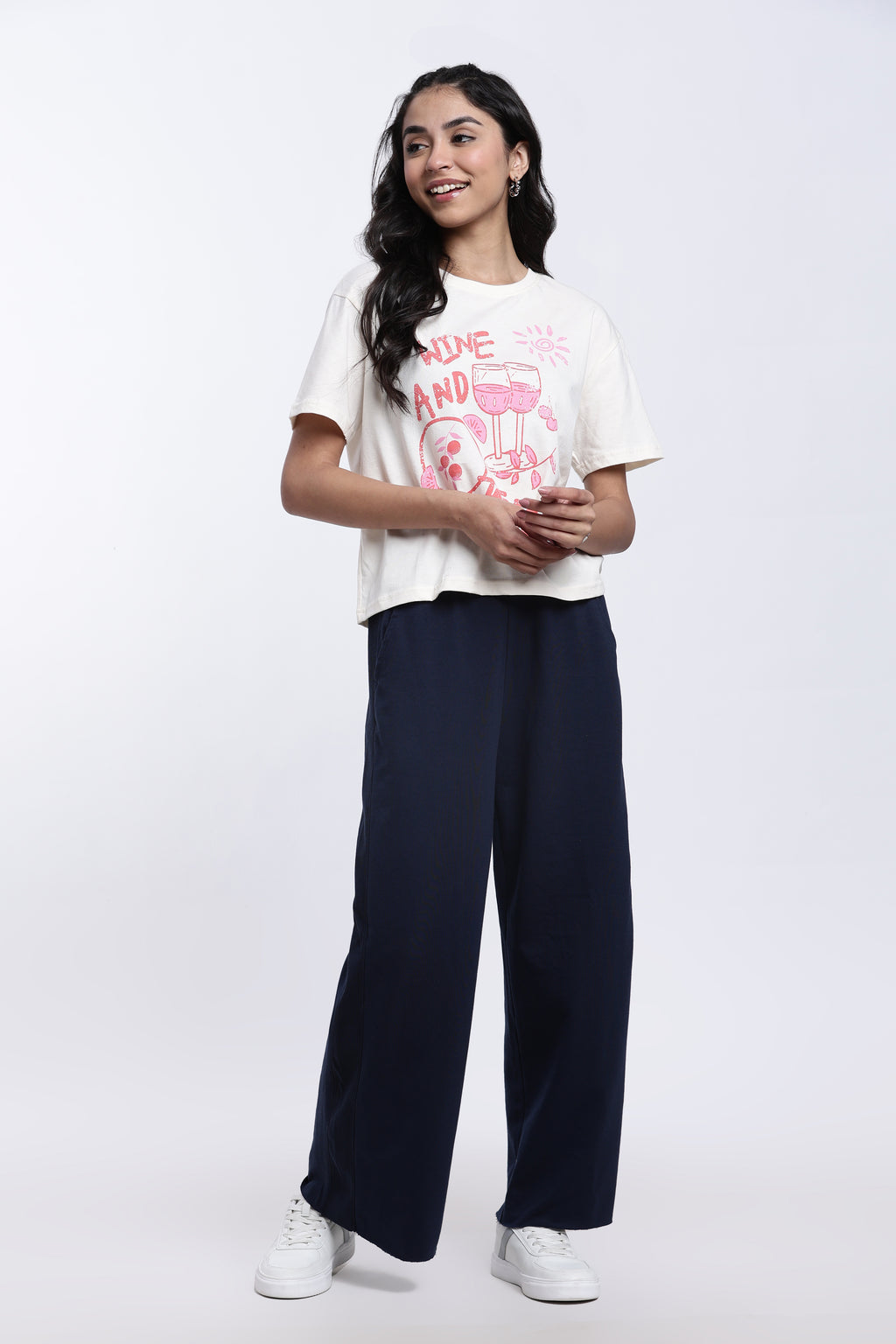 White Graphic Regular Fit T-Shirt for Women - Image 6