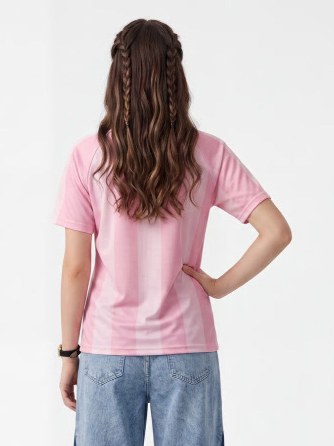 Pink Typographic Regular Fit T-Shirt for Women - Image 4