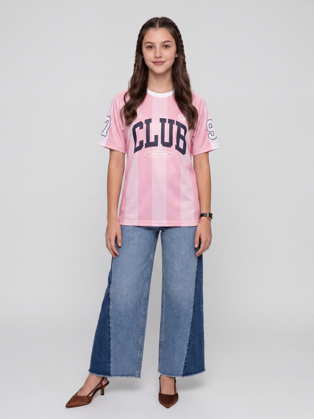 Pink Typographic Regular Fit T-Shirt for Women - Image 5