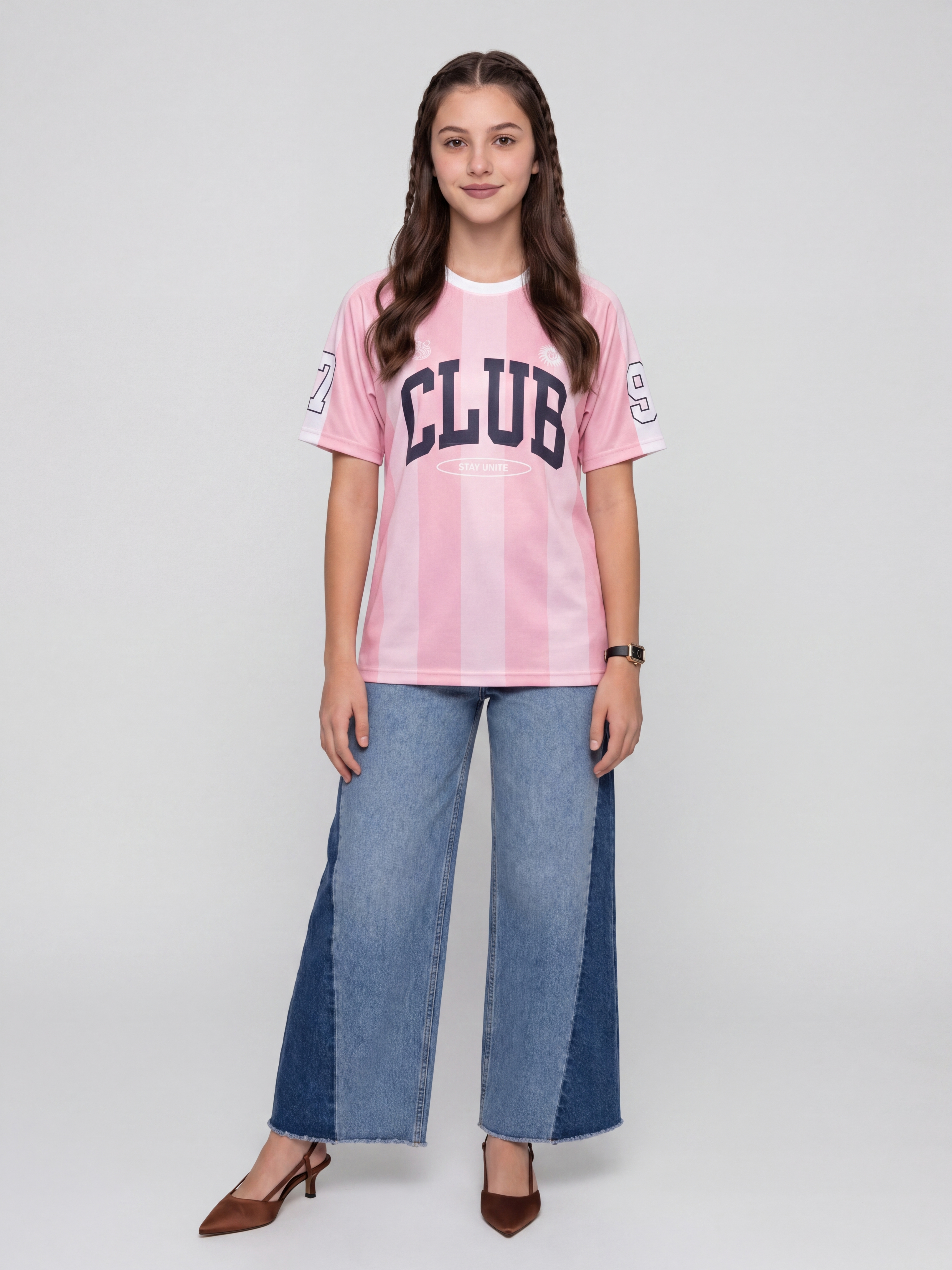 Pink Typographic Regular Fit T-Shirt for Women - Image 5