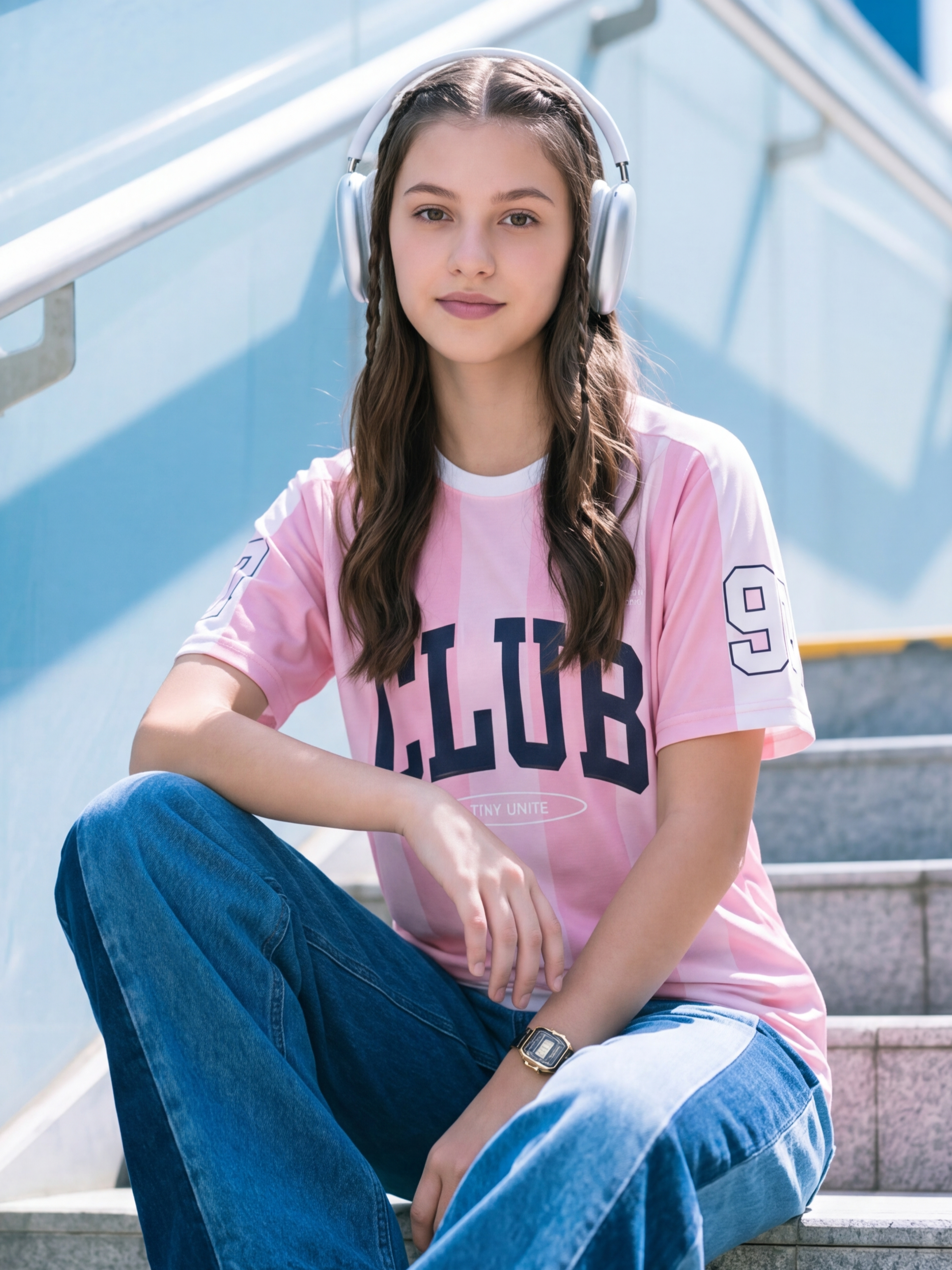 Pink Typographic Regular Fit T-Shirt for Women - Image 1