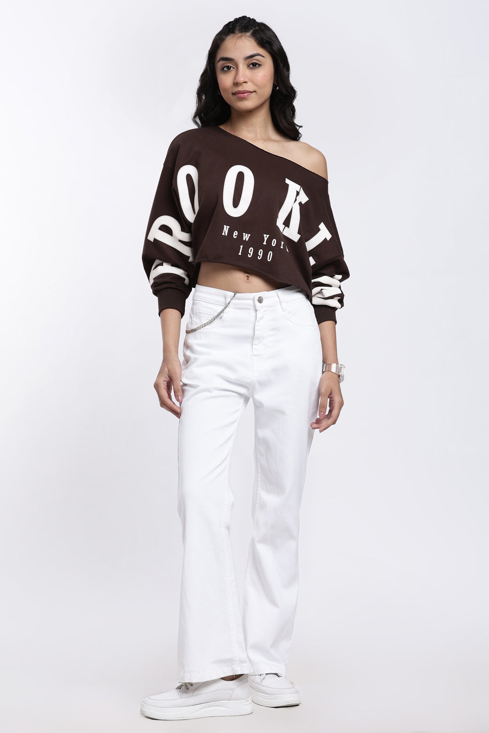 White Bootcut 5 Pocketed Jeans for Women - Image 6