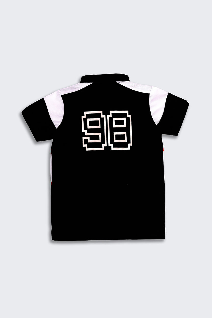 Black Typographic Regular Fit T-Shirt for Tweens Boys - Image 3