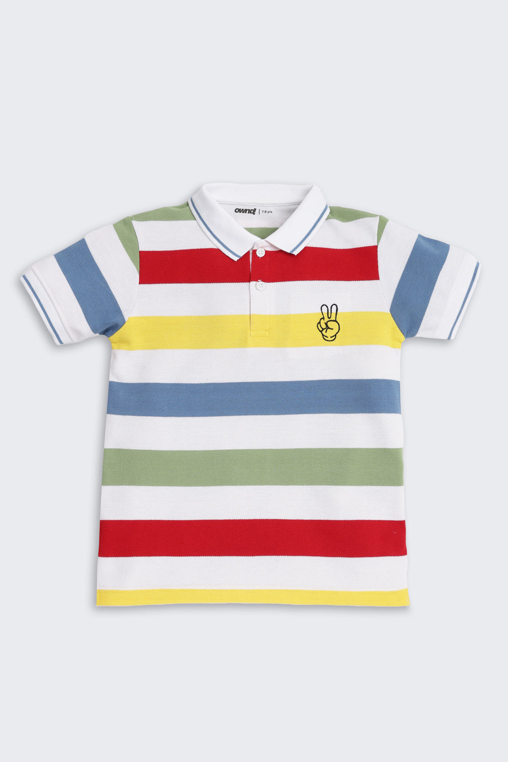 Multi-coloured Striped Regular Fit T-Shirt for Boys - Image 2