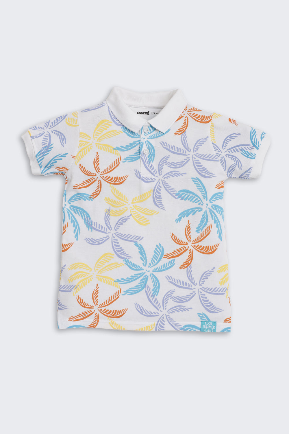 White Printed Summer T-Shirt for Boys - Image 2