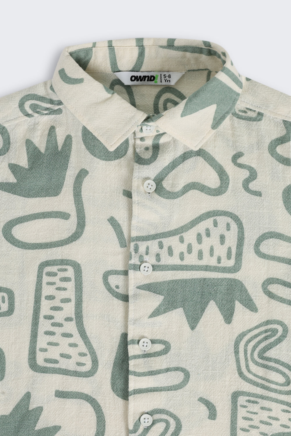 Green Cotton Regular Fit Co-ord Set for Boys - Image 6