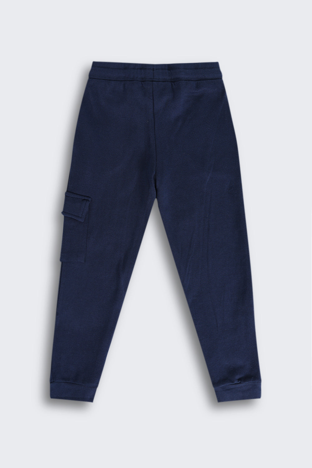 Navy Typographic Cotton Joggers for Boys - Image 3