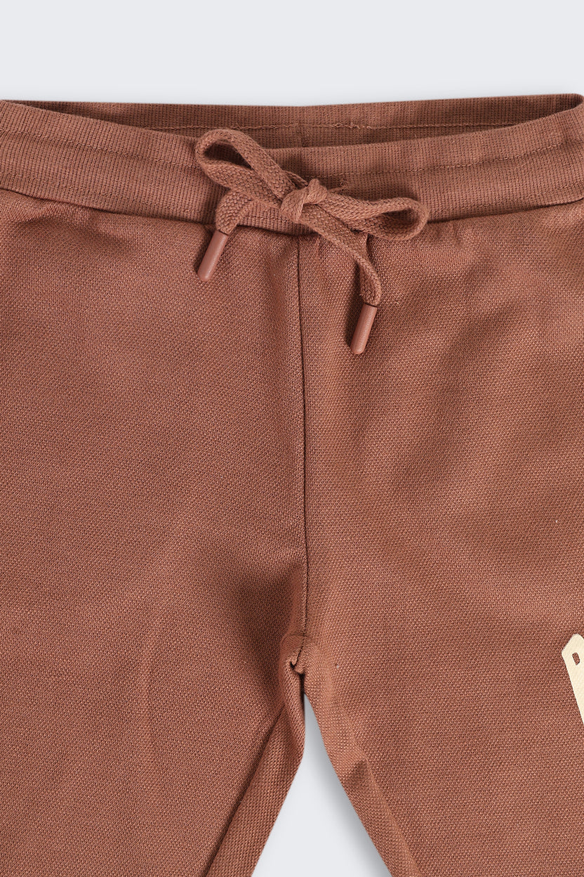 Brown Mid Rise Regular Fit Jogger for Boys - Image 6