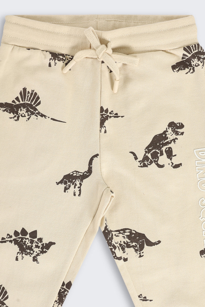 Beige Regular Fit Jogger With 2 Pocket for Boys - Image 4