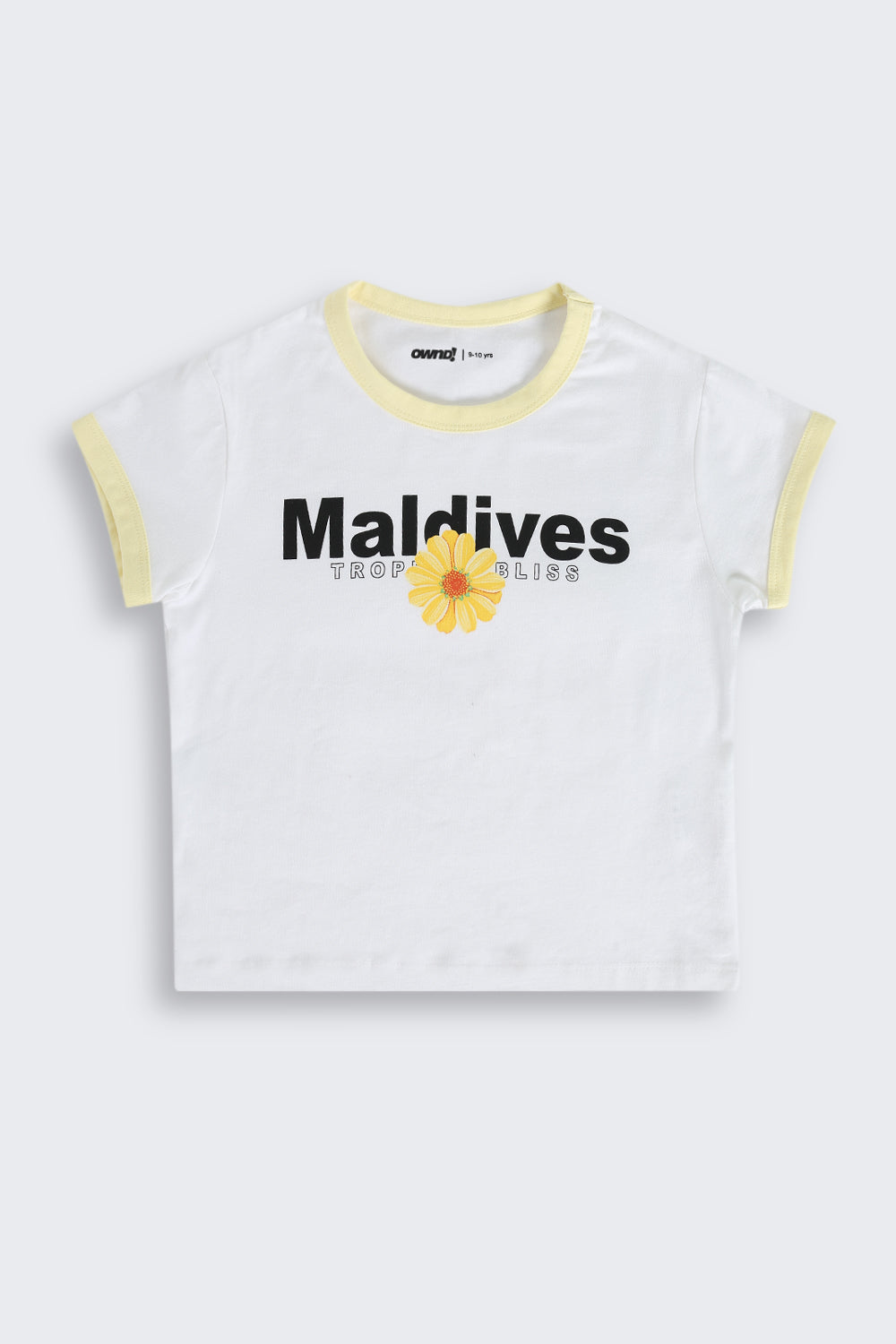 White Difital Print T-Shirt for Tweens Girls - Image 2