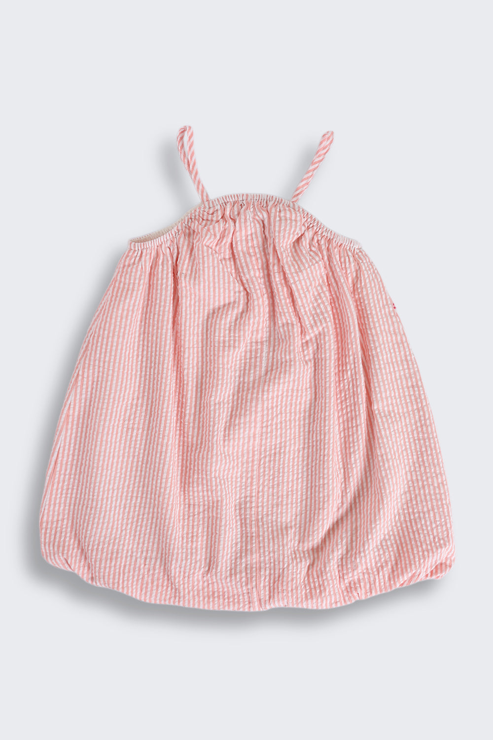 Coral Striped Dress for Girls - Image 3
