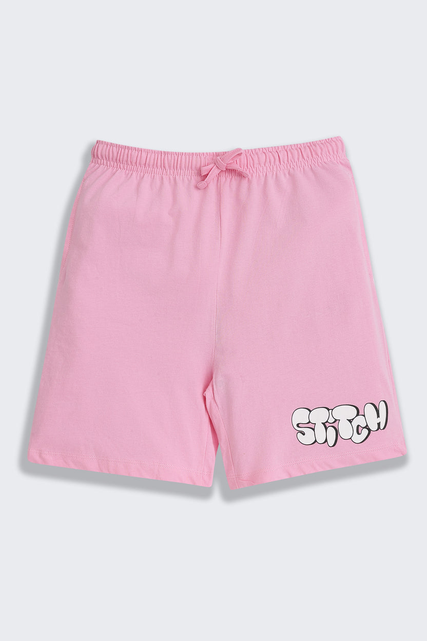 Pink Graphic Printed Regular Fit Co-ord Set for Tweens Girls - Image 5