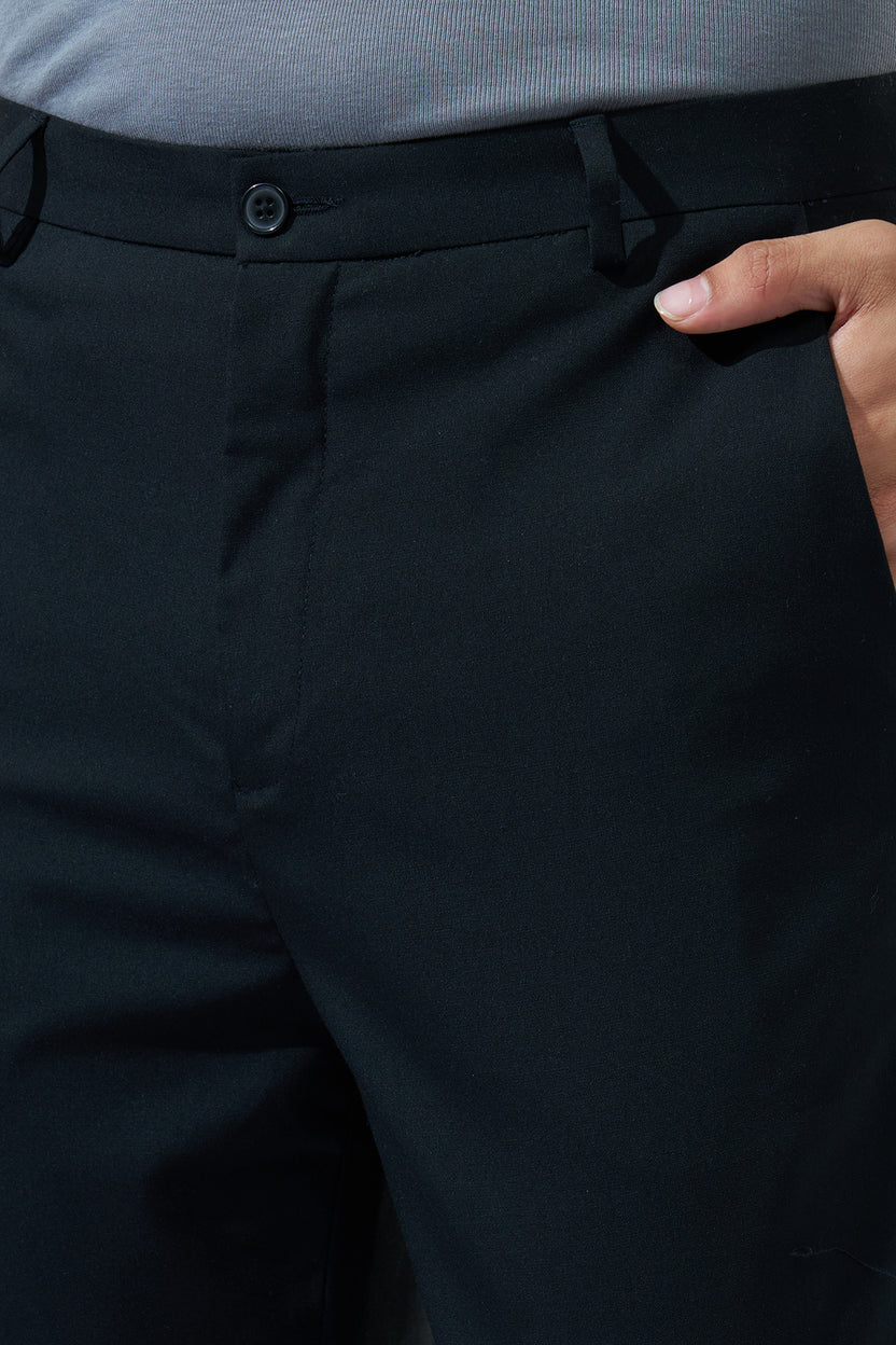 Navy Carrot Fit Formal Trouser for Men - Image 3