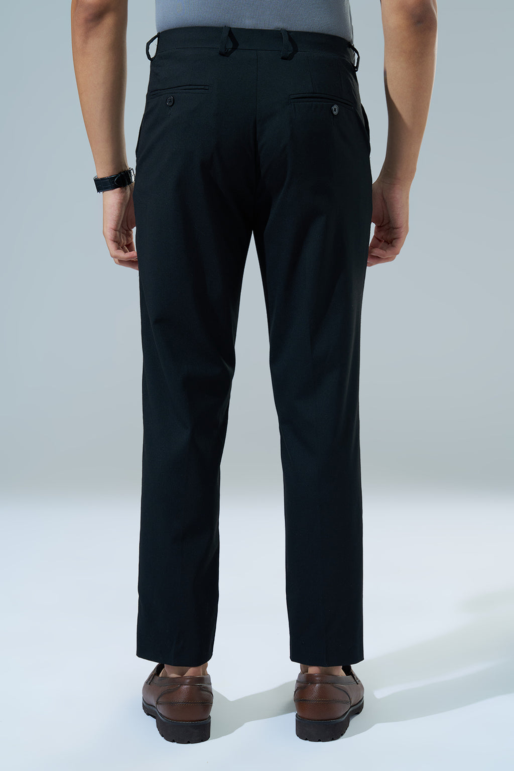 Navy Carrot Fit Formal Trouser for Men - Image 5