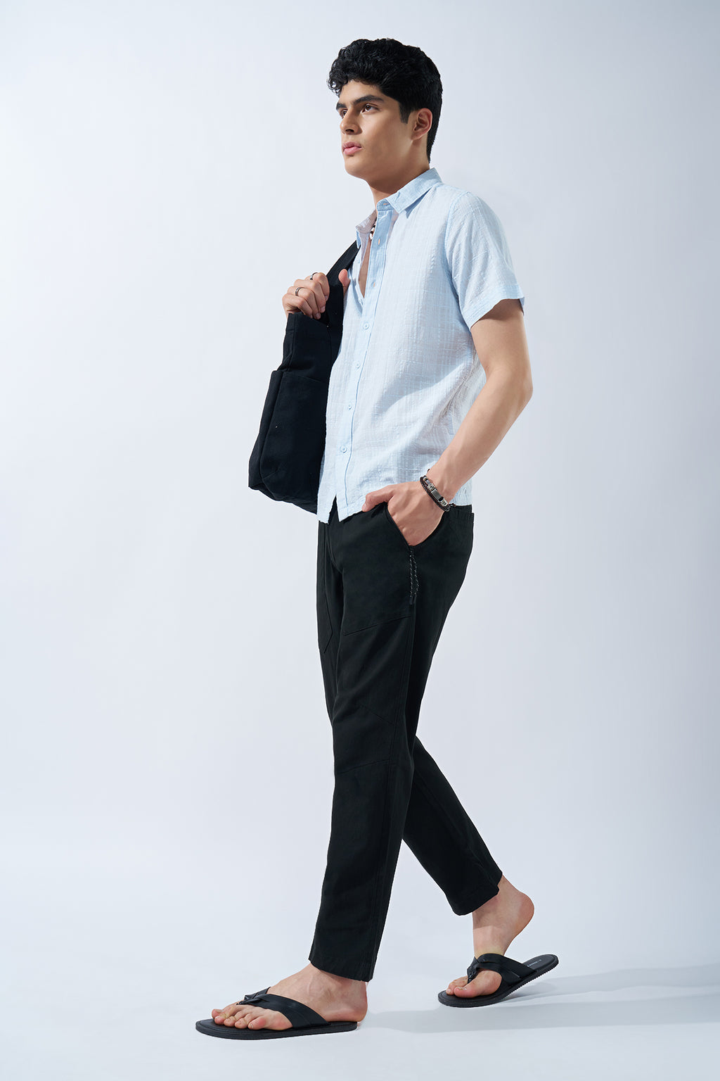 Black Drawstring Pant for Men - Image 6