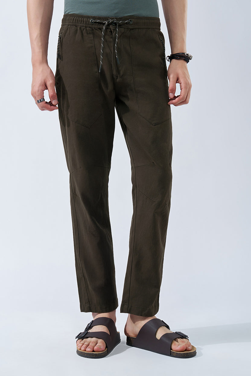 Brown Relaxed Fit Trouser for Men - Image 2