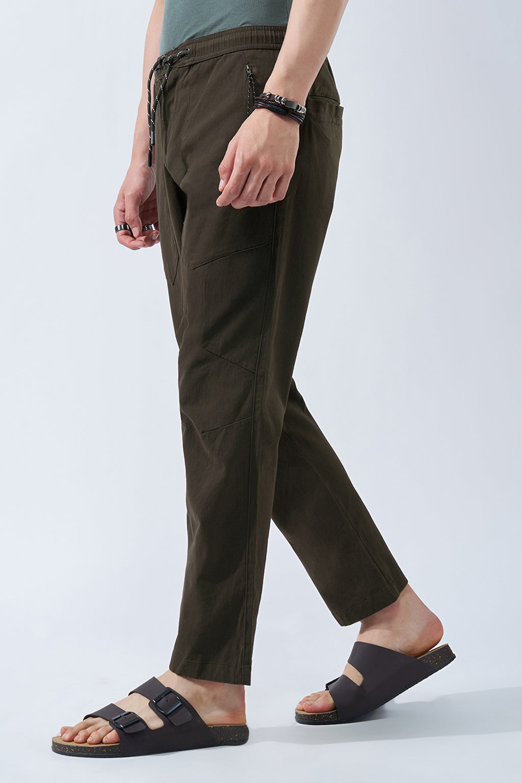 Brown Relaxed Fit Trouser for Men - Image 4