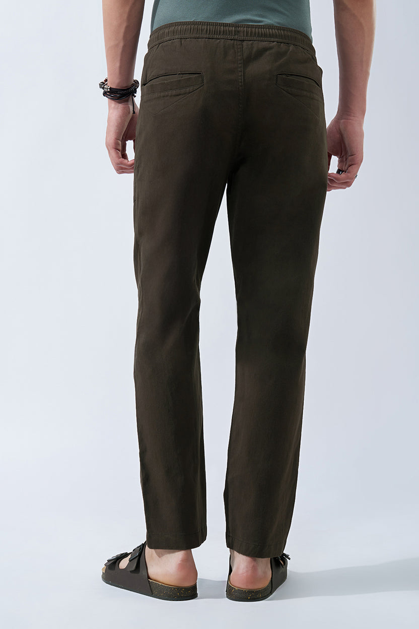 Brown Relaxed Fit Trouser for Men - Image 5