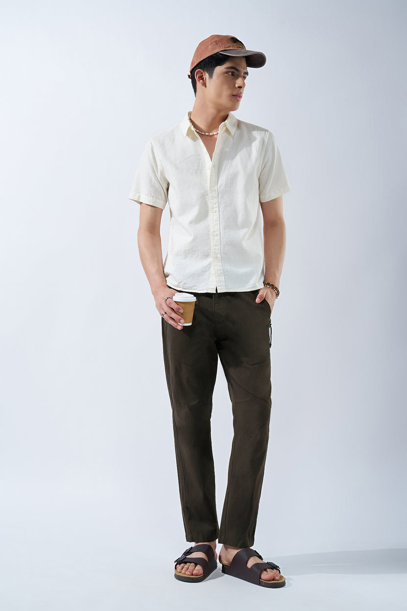 Brown Relaxed Fit Trouser for Men - Image 6