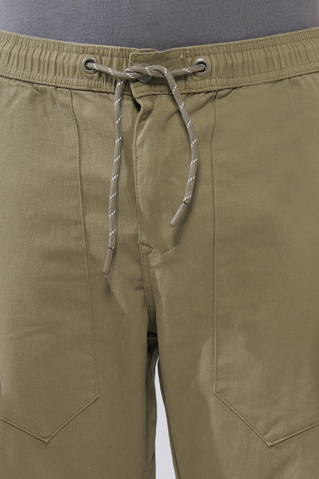 Olive Solid Regular Fit Trouser for Men - Image 3