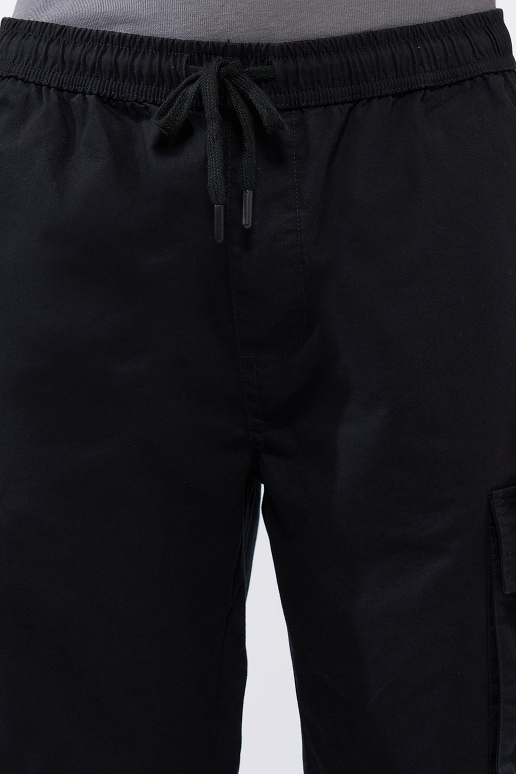 Black Solid Regular Fit Trouser for Men - Image 3