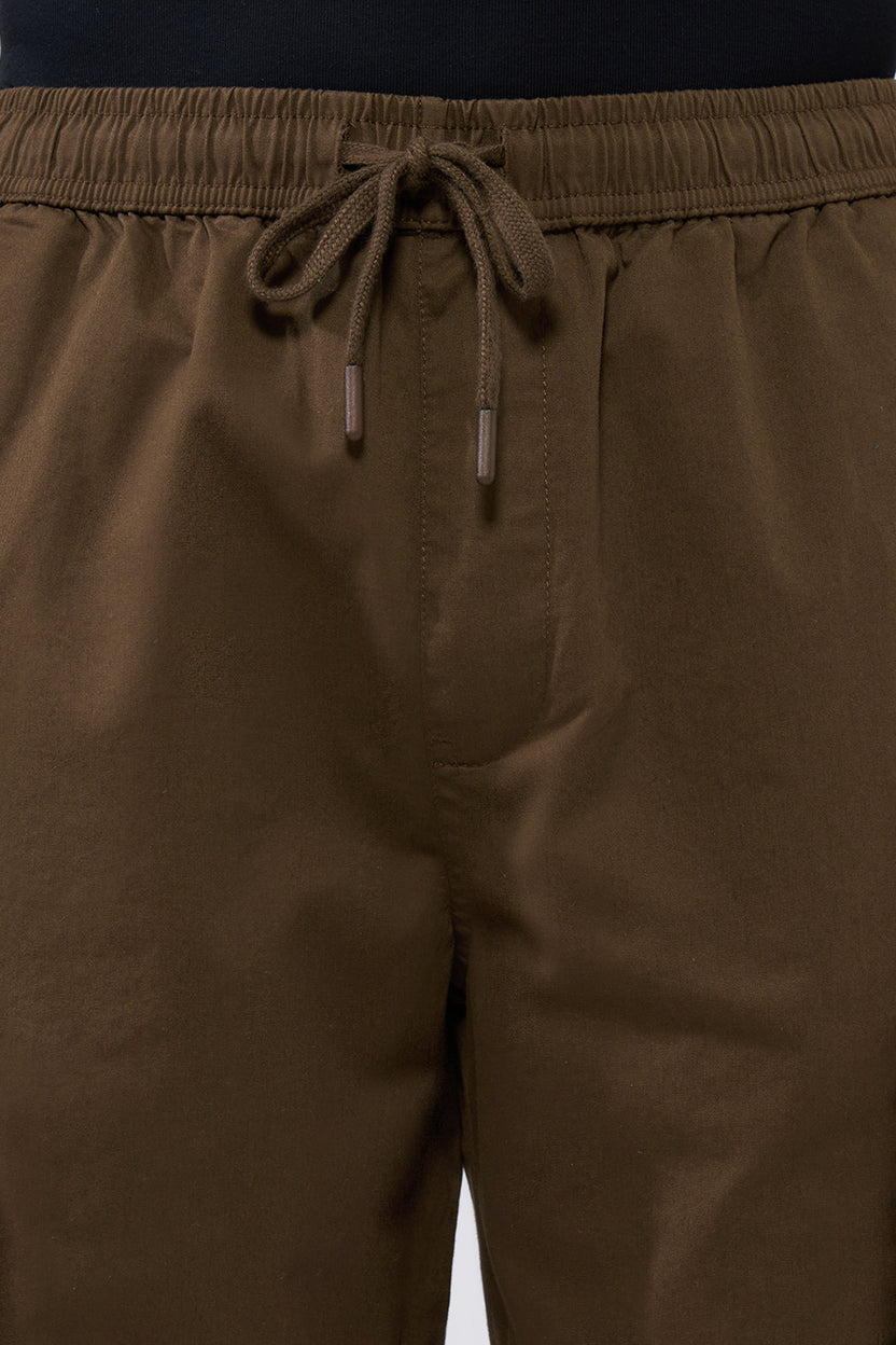 Brown Solid Regular Fit Trouser For Men - Image 3