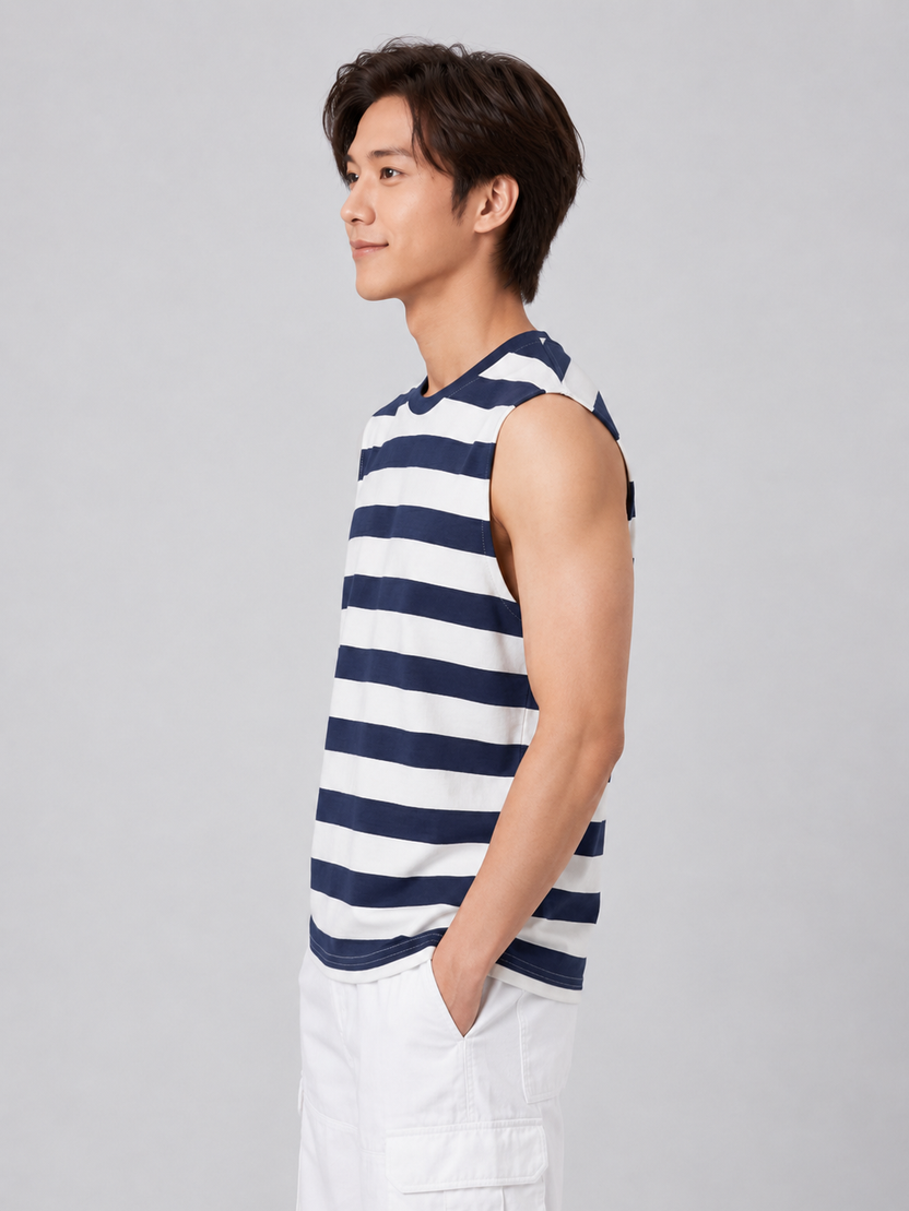 Blue Regular Fit T-Shirt For Men - Image 4