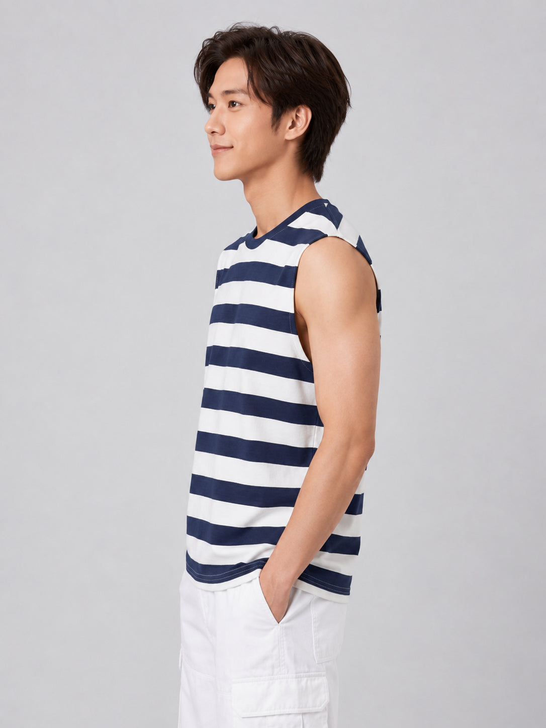 Blue Regular Fit T-Shirt for Men - Image 4