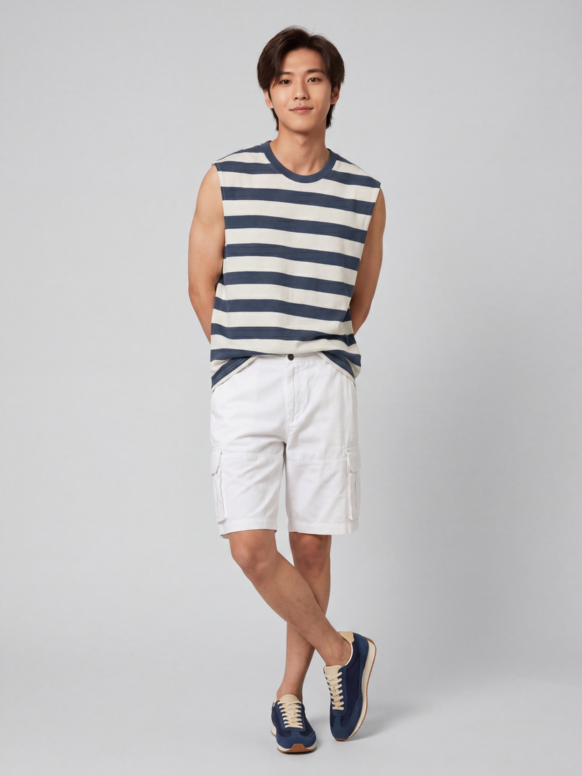 Blue Regular Fit T-Shirt For Men - Image 6