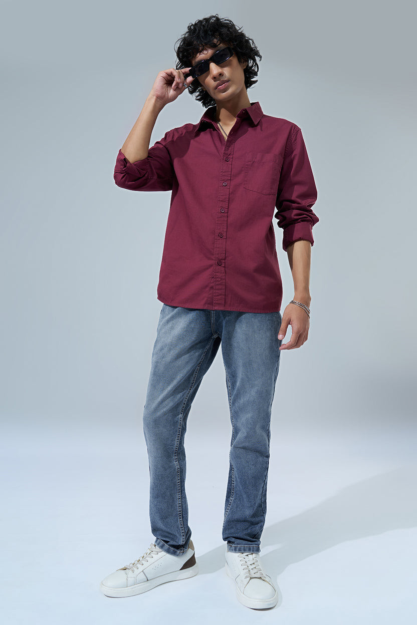 Cloud Blue Washed Slim Fit Jeans For Men - Image 6