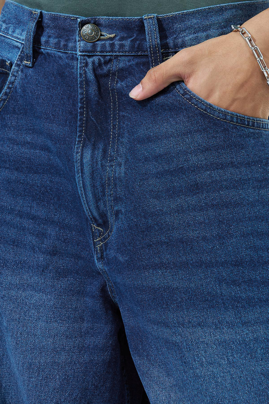 Navy Baggy Fit Jeans for Men - Image 3