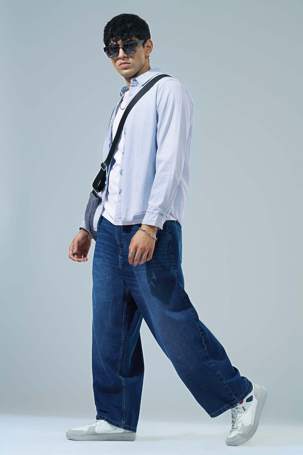 Navy Baggy Fit Jeans for Men - Image 6