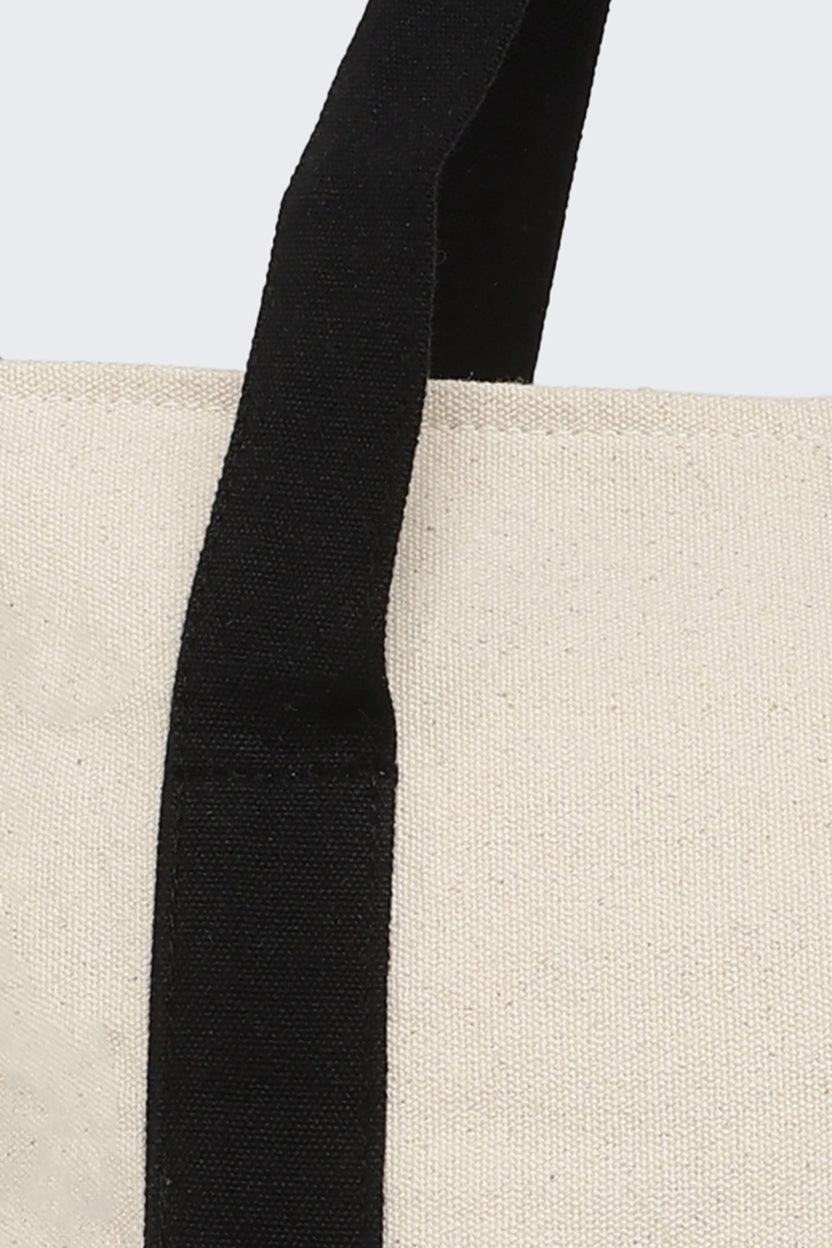 Cream Canvas Tote Bag for Women - Image 3