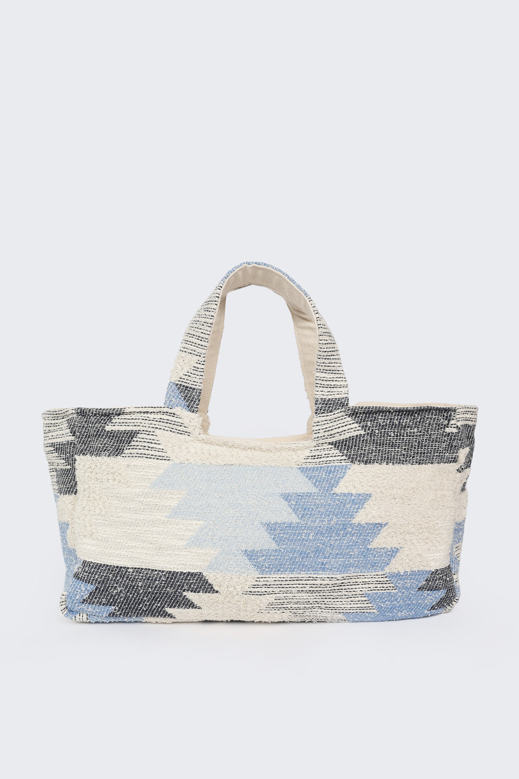 Blue Self Design Tote Bag for Women - Image 6